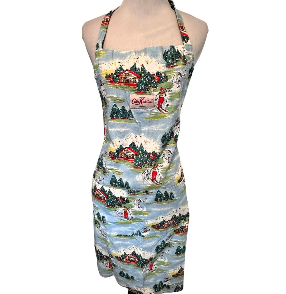 Cath Kidston Alpine Ski Lodge Apron Kitchen Cabincore Skiing London